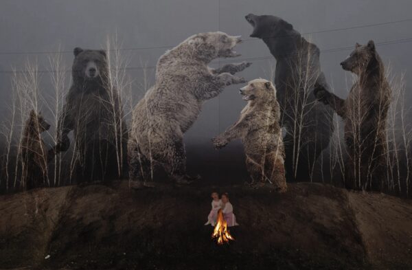 Взакусь. Мотивы детства/медведи. 30х45